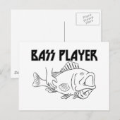Bass Player Briefkaart (Voorkant / Achterkant)
