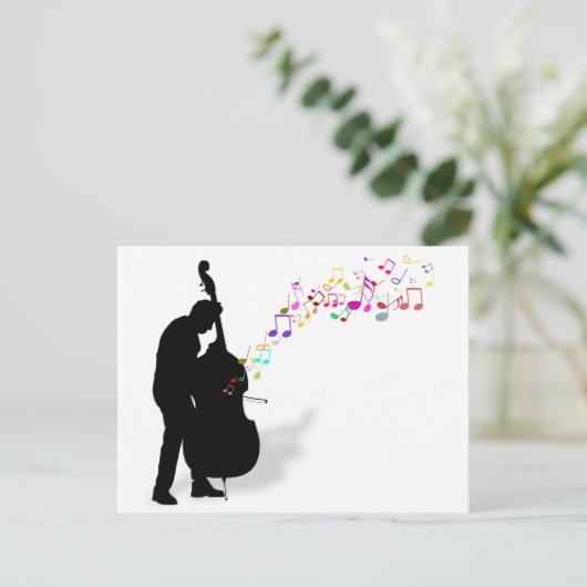 Bass Player Briefkaart (Staand voorkant)