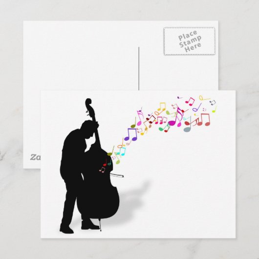 Bass Player Briefkaart (Voorkant / Achterkant)