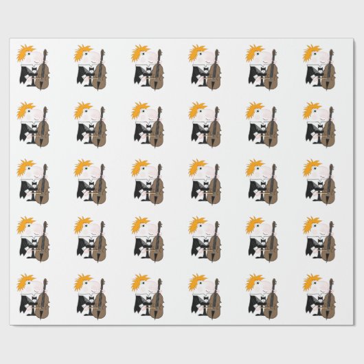 Bass Player Cadeaupapier (Vlak)