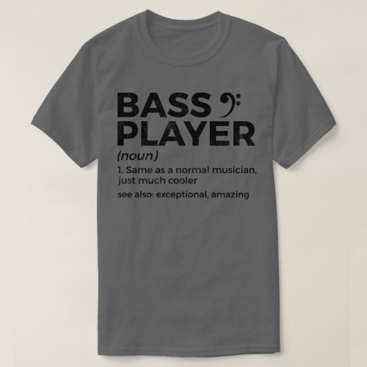 Bass Player Definition But voor muzikanten lang T-shirt (Design voorkant)