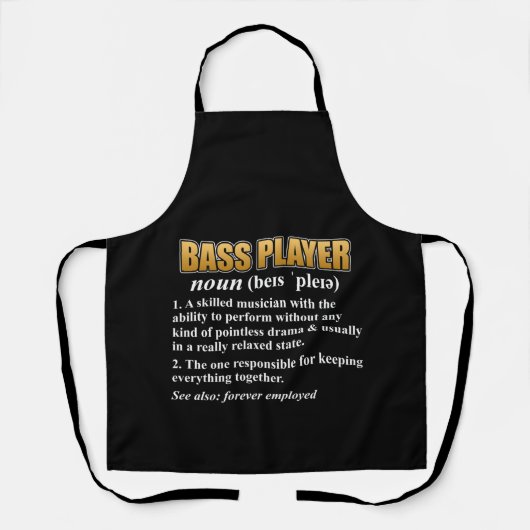 Bass Player Definition Guitar Music Musician Graph Schort (Voorkant)