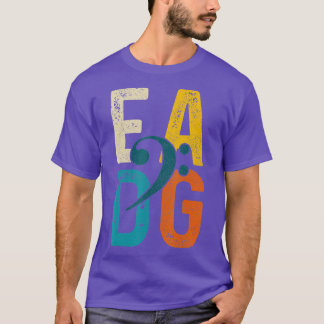 Bass Player  EADG Double Bass Clef But T-shirt