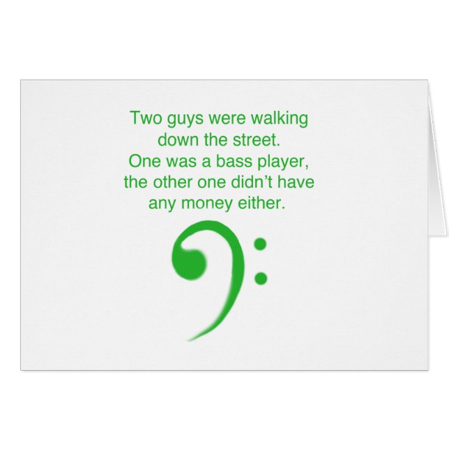 Bass Player-grap (Voorkant Horizontaal)