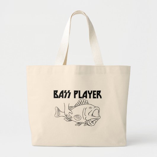 Bass Player Grote Tote Bag (Voorkant)