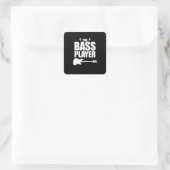 Bass Player Guitar die Musicus Guitaris afspeelt Vierkante Sticker (Tas)