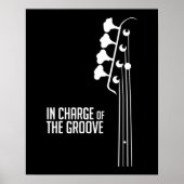 Bass Player In Charge of the Groove Poster (Voorkant)