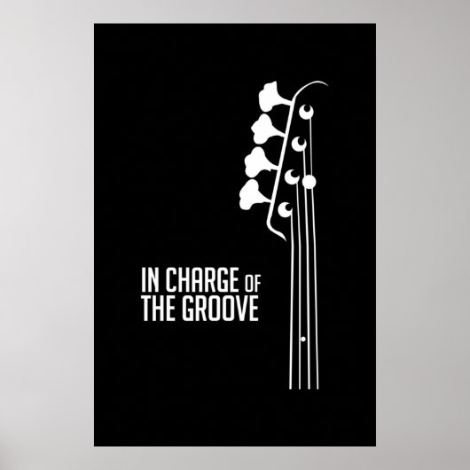 Bass Player In Charge of the Groove Poster (Voorkant)
