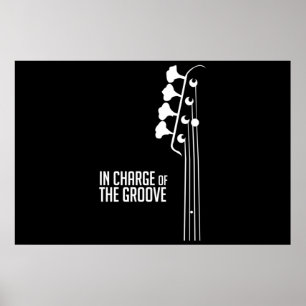 Bass Player In Charge of the Groove Poster