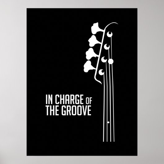 Bass Player In Charge of the Groove Poster (Voorkant)