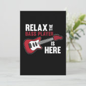 Bass Player is hier Guitar Music Musician Guitaris Bedankkaart (Staand voorkant)