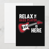 Bass Player is hier Guitar Music Musician Guitaris Bedankkaart (Voorkant / Achterkant)