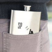 Bass Player-monogram Heupfles (Voorbeeld)