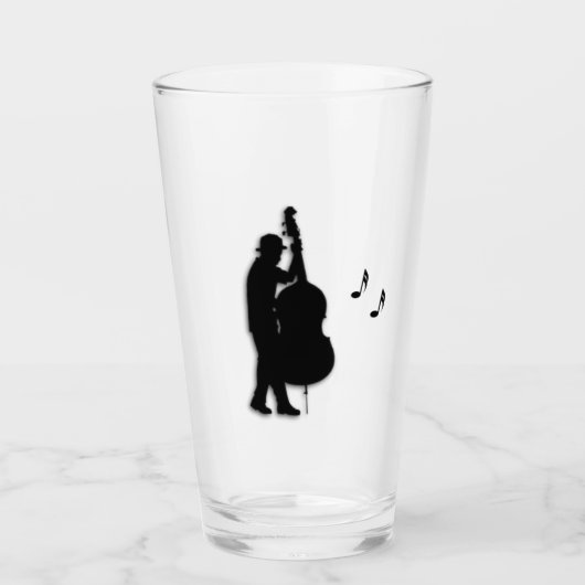 Bass Player Musician Glas (Voorkant)