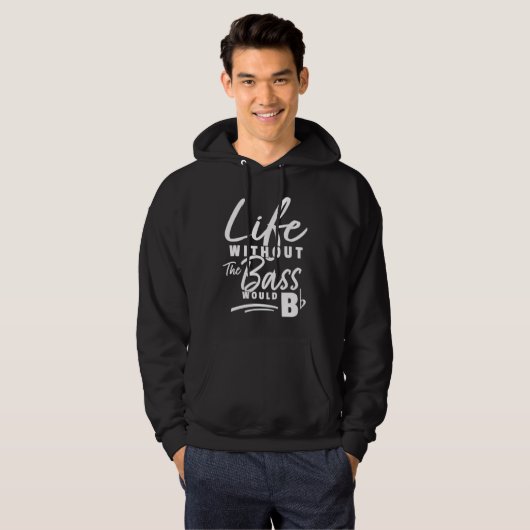 Bass Player Saying Bassist Electric Bass Hoodie (Voorkant volledig)