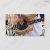bass player vier string bass hands drummer backgro visitekaartje (Achterkant)