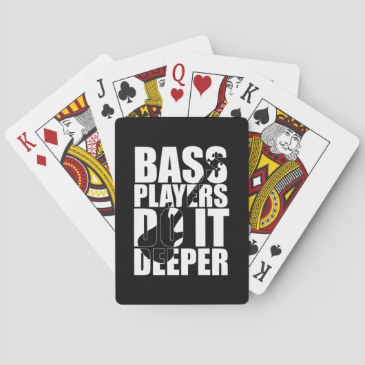 Bass players do it deeper pokerkaarten (Achterkant)
