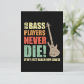 Bass players sterven nooit bedankkaart (Staand voorkant)