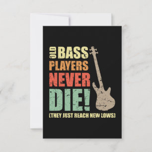 Bass players sterven nooit bedankkaart