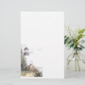 Bass Point Lighthouse Maine Maureen Girard Briefpapier (Staand voorkant)