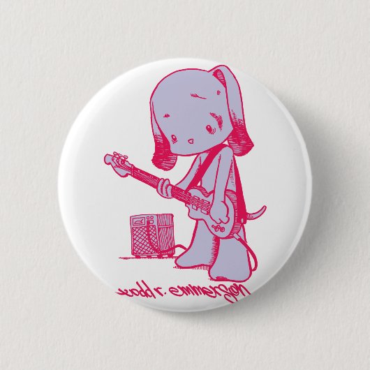 Bass Puppy Ronde Button 5,7 Cm (Voorkant)