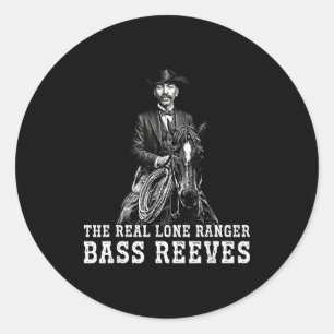 Bass Reeves De Echte Lone Ranger Western Zwarte Ge Ronde Sticker
