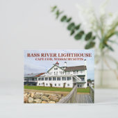 Bass River Lighthouse, Massachusetts Briefkaart (Staand voorkant)