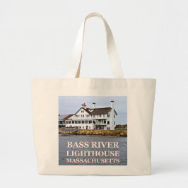 Bass River Lighthouse Massachusetts Jumbo Canvas t Grote Tote Bag