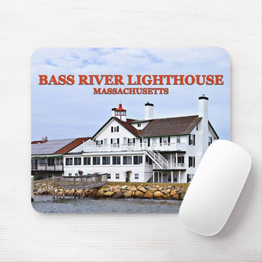 Bass River Lighthouse, Massachusetts Mousepad Muismat (Met muis)