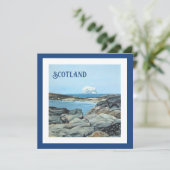 Bass Rock, Noord-Berwick, Schotse landschapskunst Feestdagenkaart (Staand voorkant)