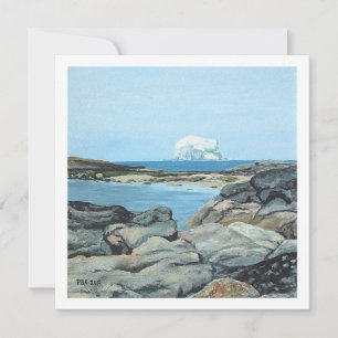 Bass Rock, North Berwick, Schotland fijne kunst Feestdagenkaart