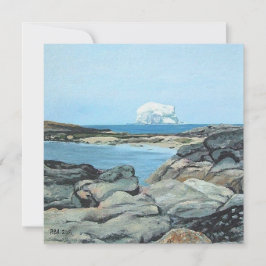Bass Rock, North Berwick, Schotland fijne kunst Feestdagenkaart