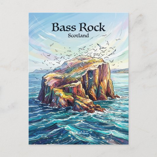 Bass Rock Schotland Briefkaart (Voorkant)