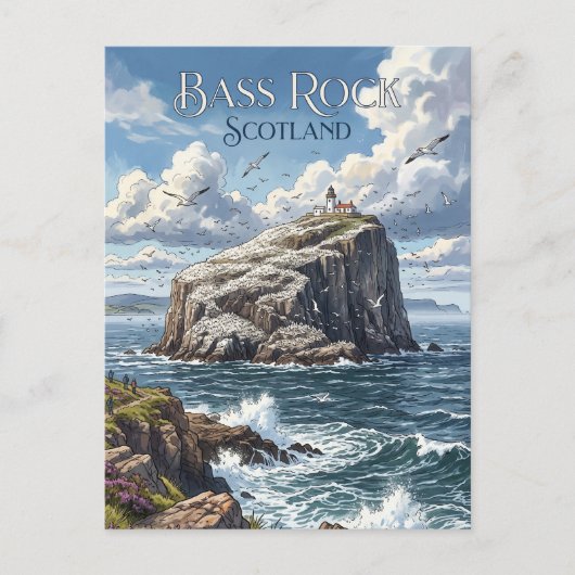 Bass Rock Schotland Briefkaart (Voorkant)