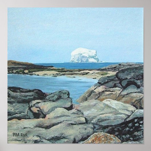 Bass Rock van North Berwick, Schotland. Poster (Voorkant)