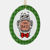 Bass Singer-kerstmuziekversiering Keramisch Ornament (Rechts)