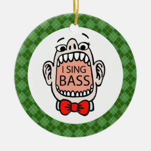 Bass Singer-kerstmuziekversiering Keramisch Ornament