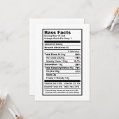 Bass singer "Nutritional Information Label" Kaart (Voorkant / Achterkant in situ)