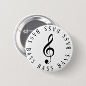 Bass Singer Treble Clef Button (Voorkant /achterkant)