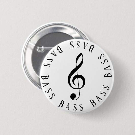 Bass Singer Treble Clef Button (Voorkant /achterkant)
