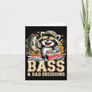 Bass & slechte beslissingen wasbeer vissen bier kaart