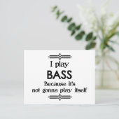Bass - Speel zelf Funny Deco Music Briefkaart (Staand voorkant)