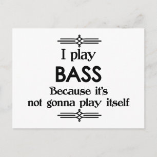 Bass - Speel zelf Funny Deco Music Briefkaart