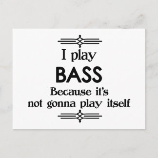 Bass - Speel zelf Funny Deco Music Briefkaart