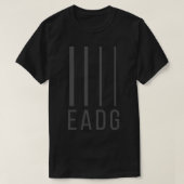 Bass speler geschenk EADG 4 string basgitaar T-shirt (Design voorkant)