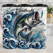 Bass spetterende oceaangolven thermosbeker