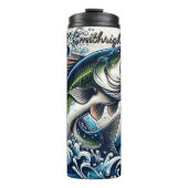 Bass spetterende oceaangolven thermosbeker (Voorkant)