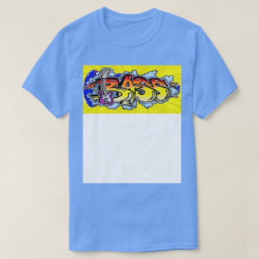 Bass Splash Bass Guitar Rock Art 1 T-shirt (Design voorkant)