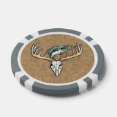 Bass springen over Big Buck Horns schedel Poker Chips (Enkel)