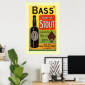 Bass Stout  Beer Advertisation Poster (Thuiskantoor)